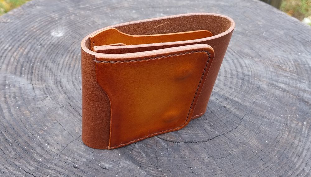 Portfel męski.  Handmade.  Skóry naturalne.