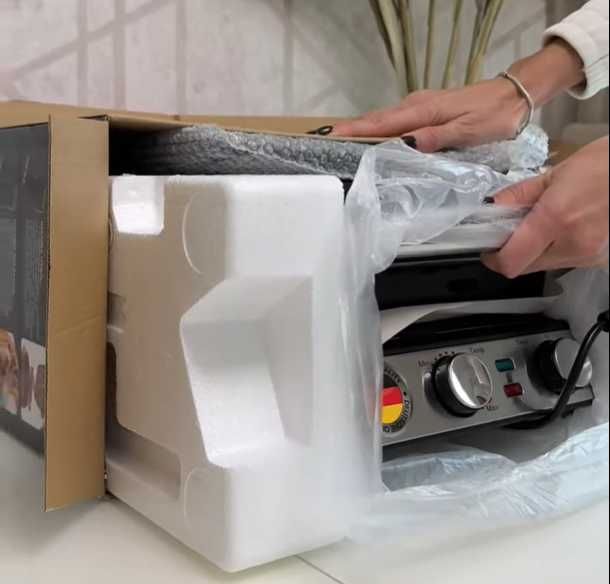 Німецький багатофункціональний пресс гриль вафельниця 3 в 1 Zepline