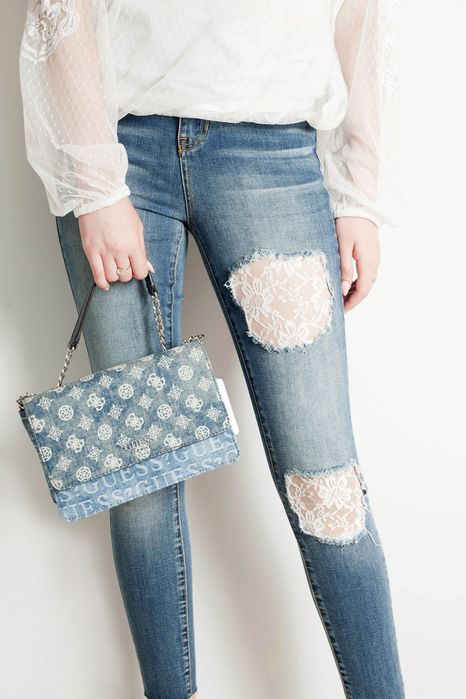 GUESS оригинал. Новые женские джинсы голубые светлые синие 24 25 XS S