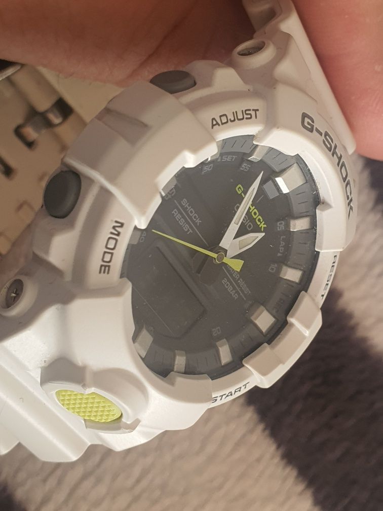 Casio g-shock Ga 800sc biały zadbany beż wad