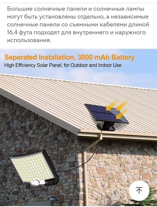 Вуличний ліхтар на сонячній батареї з датчиком руху