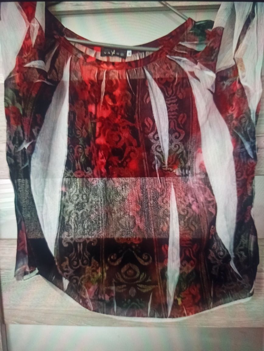 Damska bluzka z rękawami 3/4 Vango kolorowa rozmiar XL