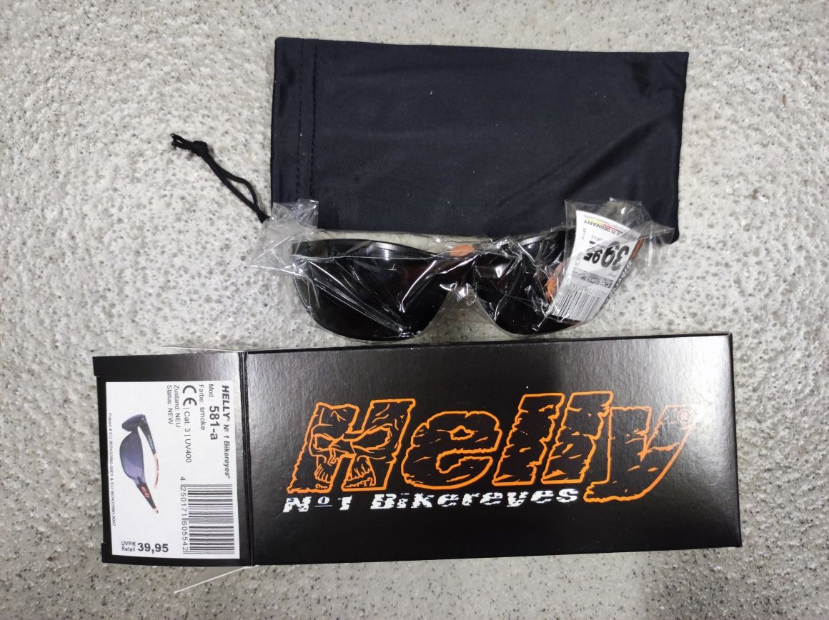 NOWE HELLY No. 1 Bikereyes  okulary motocyklowe czarne rower