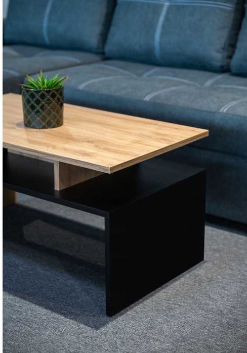 STOLIK Trebia Czarny Dąb Kawowy Ława Nowoczesny | WYPRZEDAŻ -20%