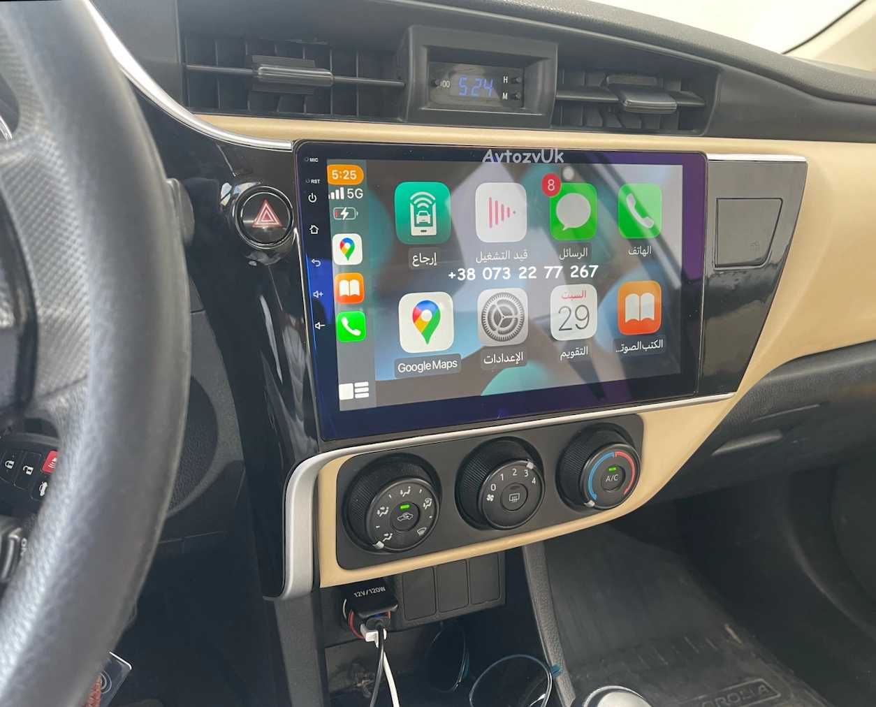 Магнитола COROLLA Toyota AURIS GPS Аурис USB E210 CarPlay Android 14