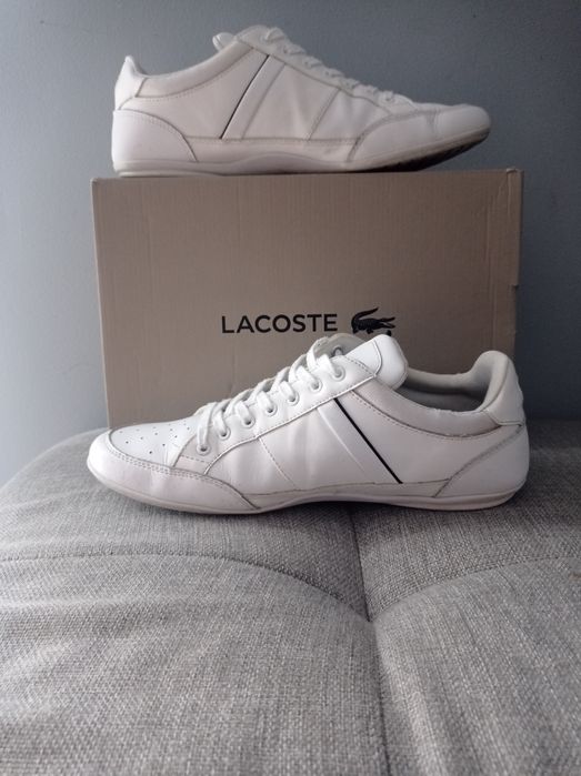 Buty Lacoste Chaymon rozmiar 44 białe skóra skórzane super męskie