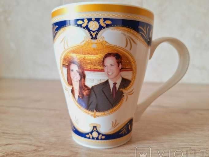 Принц Вільям та Кейт Міддлтон колекційна весільна чашка.  Англія