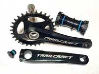 Pedaleiro com crank 152mm em liga de alumínio para BTT ou Estrada