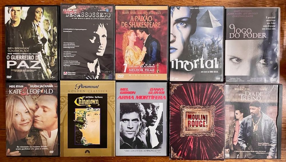 60 DVDs - filmes famosos - legendas em português