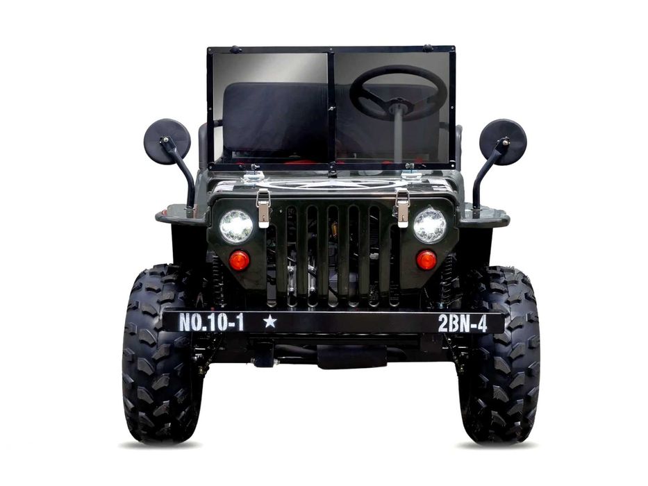 Mini Jeep Willys spalinowy dla dzieci w kolorze US-Army - 150cc