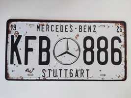 Placa metal Mercedes - Estilo Vintage