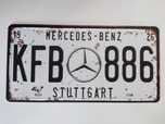 Placa metal Mercedes - Estilo Vintage