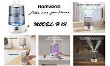 Nawilżacz powietrza Homvana 3,6L ultrasoniczny 34H cichy 16db bez BPA