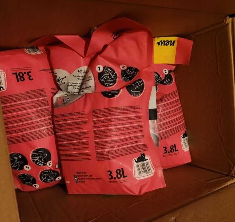 Żwirek Sylikonowy Silikonowy dla kota 3,8 l x 4 Nowy Bezpyłowy Kuweta