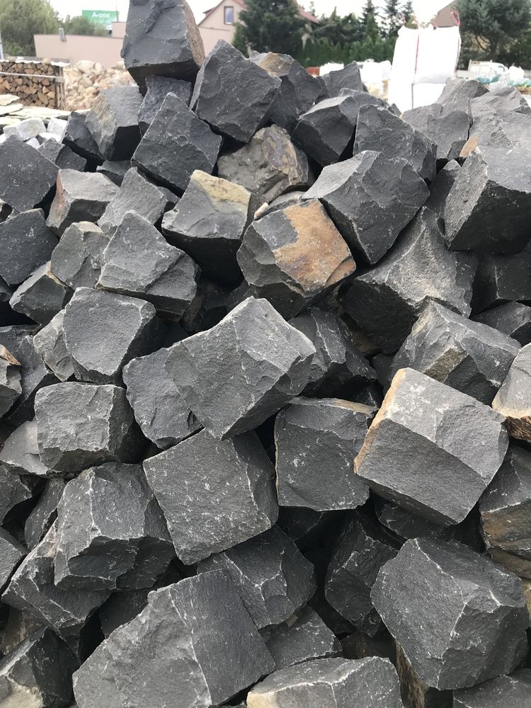 KOSTKA BAZALTOWA 4x6, 7x9, 8x11 i 10x10 Czarny Bazalt Brukowa Szwed