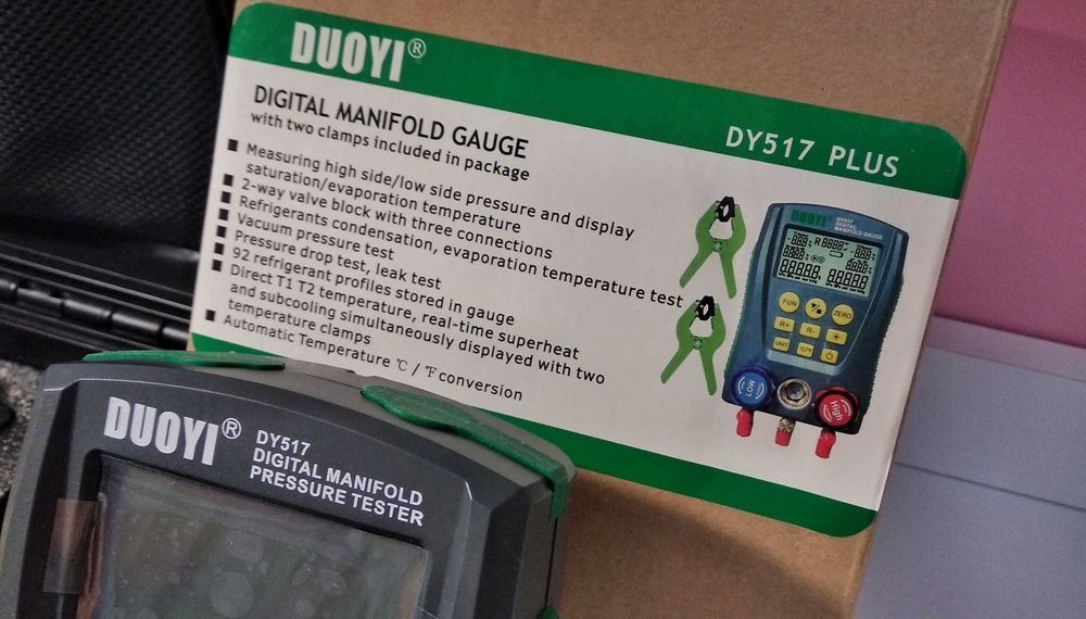 Манометри DUOYI DY517 Plus Манометричний колектор - щупи - кондиціонер