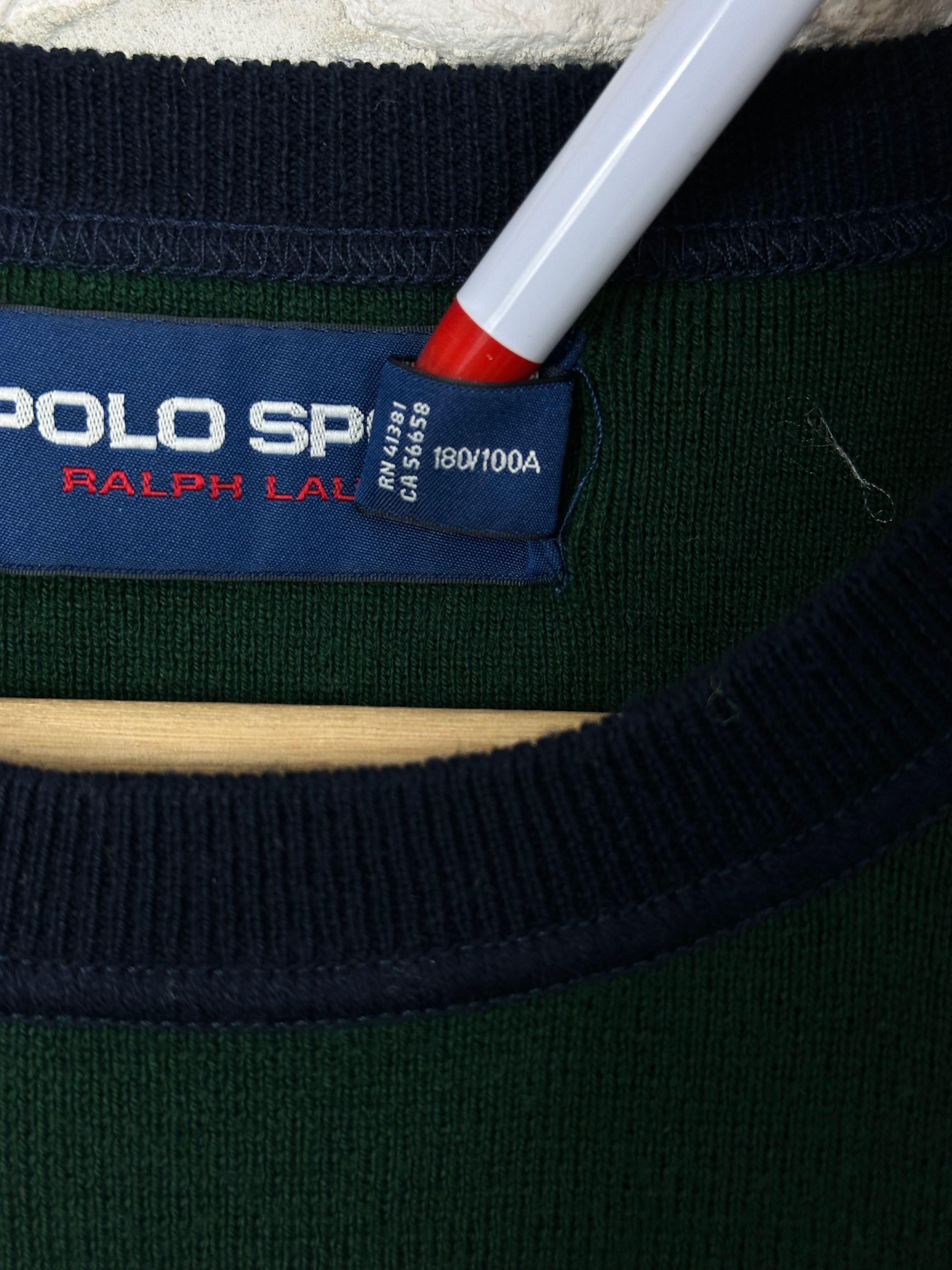 Męski sweter polo sport Ralph Lauren logo crew knit