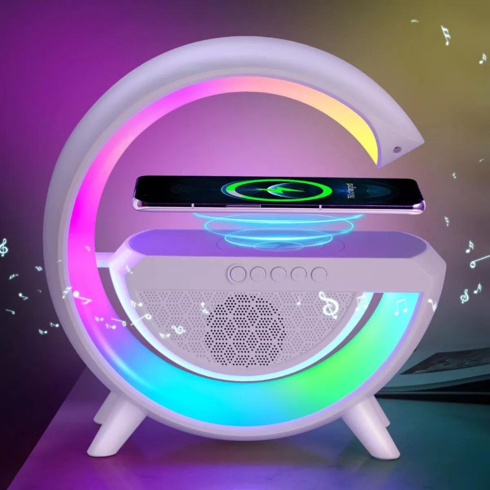Led wireless charging speaker