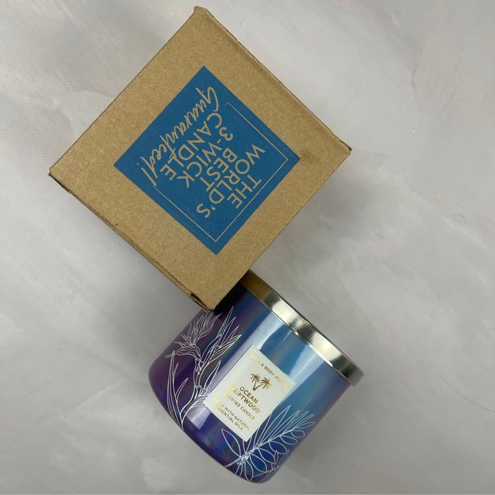 Оригінал Bath and body Works Ароматична свічка три гноти,соєва суміш