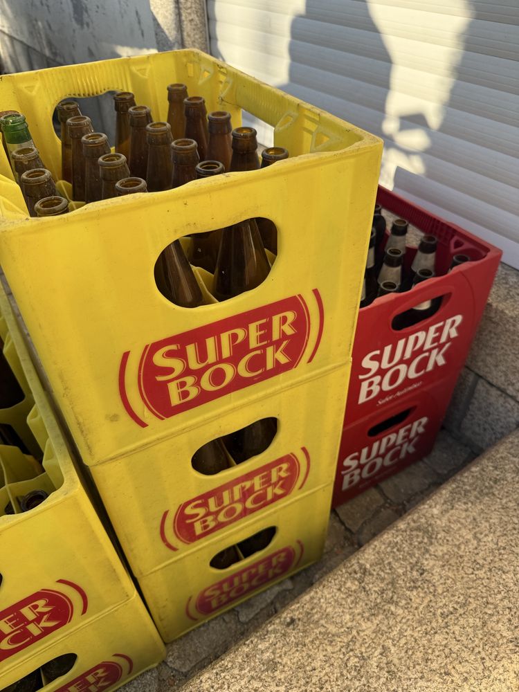 7 Grades de cerveja com garrafa incluida Super bock e Cristal