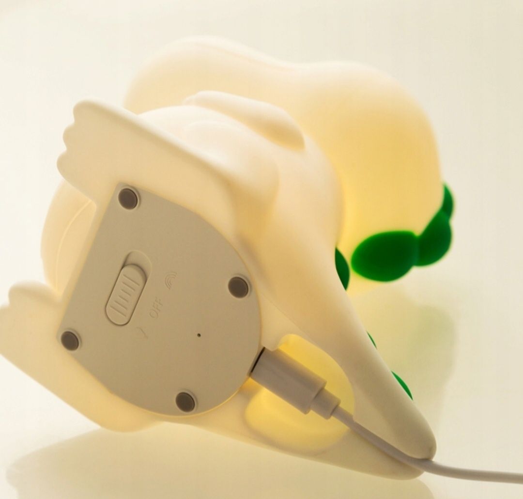 Lampka Nocna dla Dzieci Dinozaur Miękka RGB LED