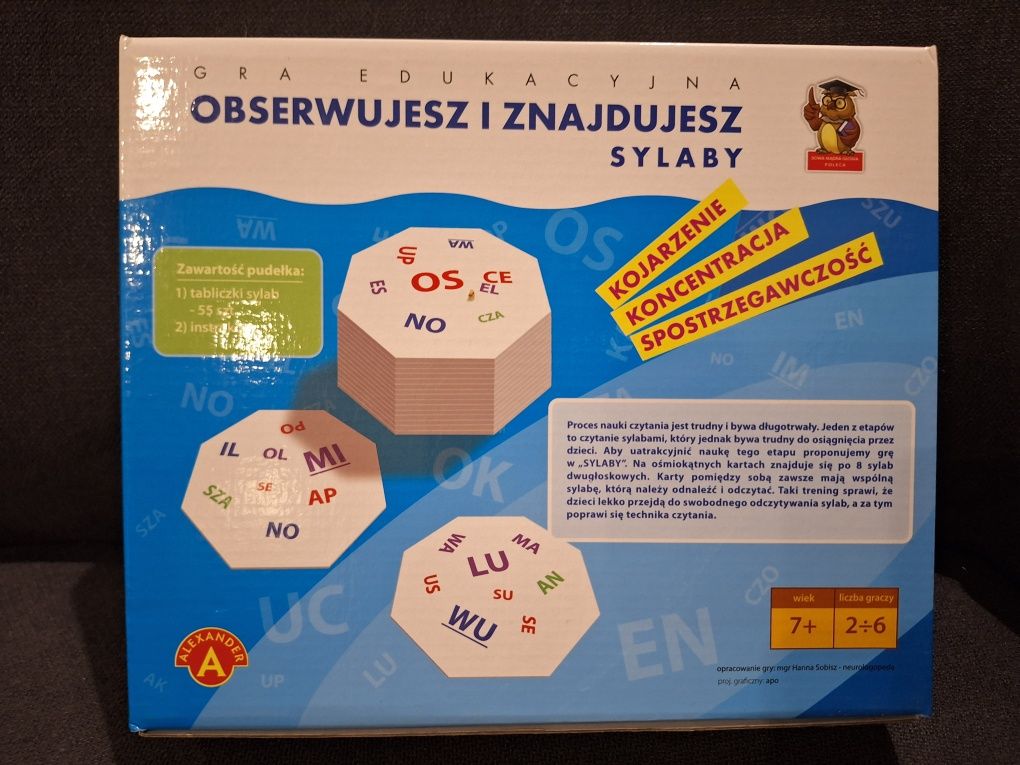 Gra edukacyjna - obserwujesz i znajdujesz sylaby
