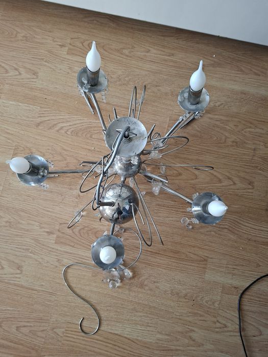 Żyrandol kryształy i kinkieta