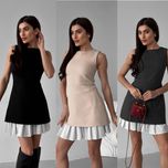Женское платье в стиле Zara черный,беж Жіноча сукня графіт S,M,L,XL