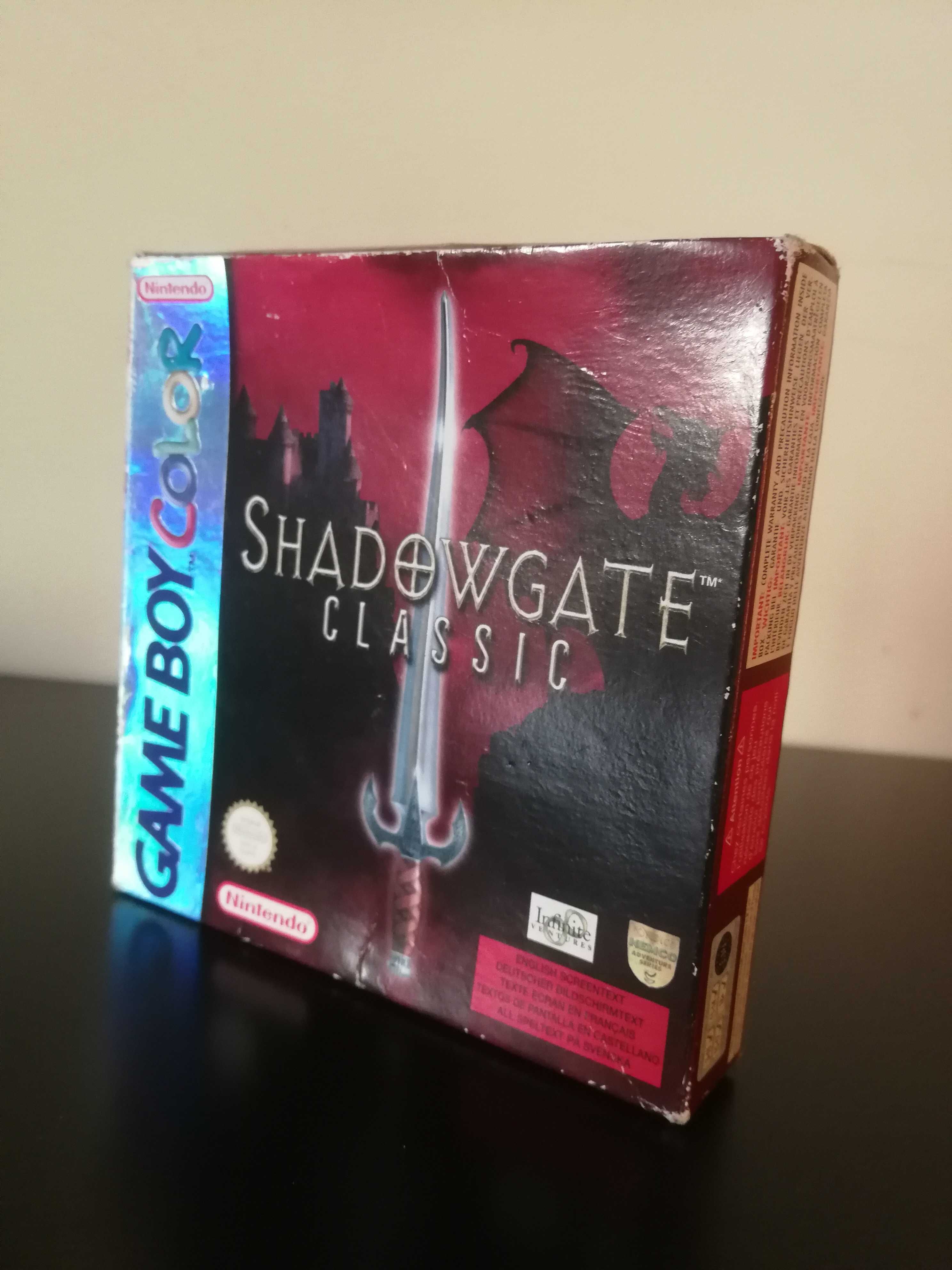 Jogo Shadowgate Classic com caixa e manual para Gameboy Color