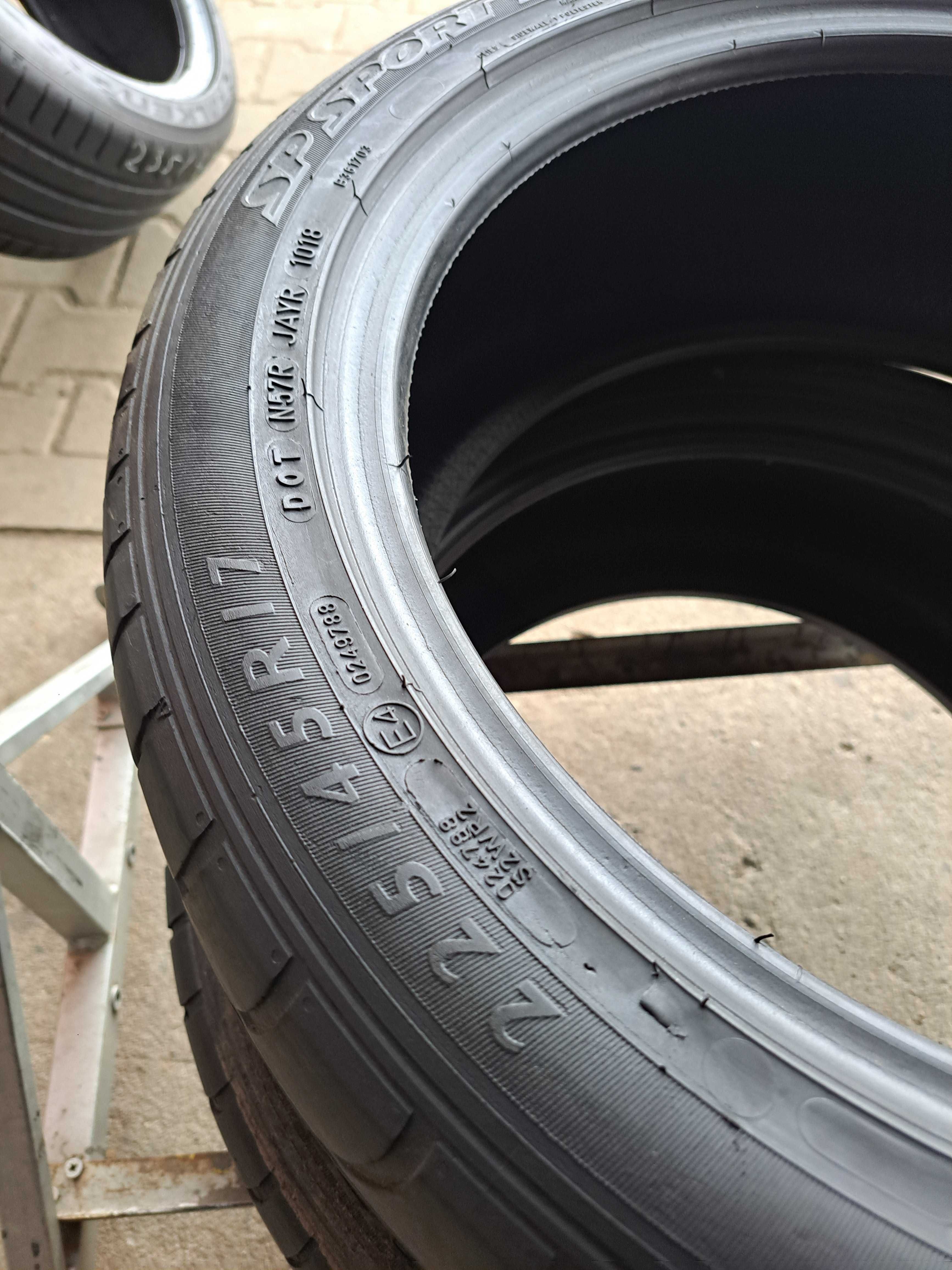 Opony Letnie 225/45R17 Dunlop 225/45/17 2szt Polecam!!