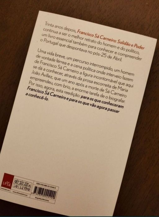 Biografia Francisco Sá Carneiro - Solidão e Poder- Maria João Avilez