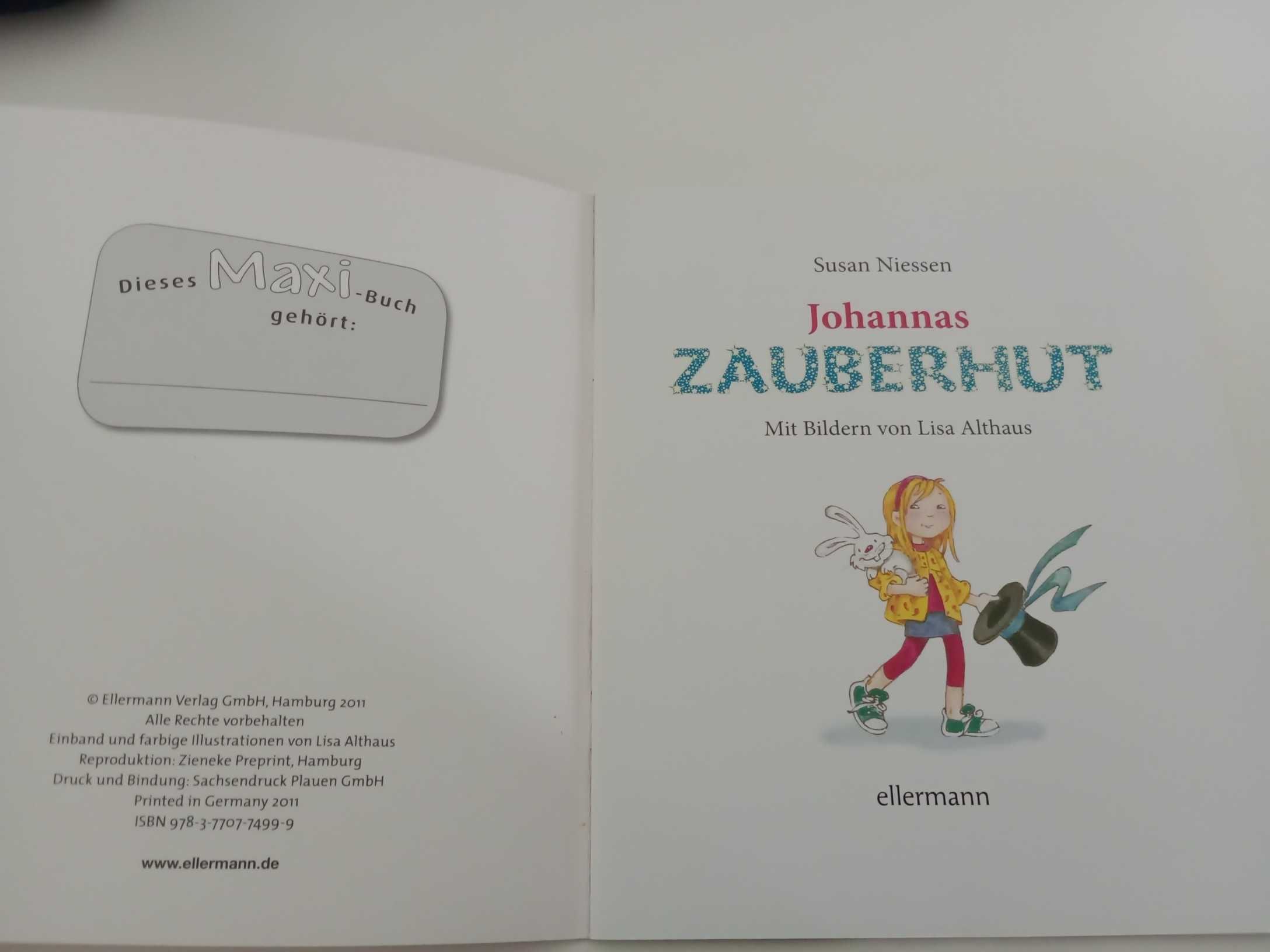 Johannas Zauberhut Książeczka dla dzieci po niemiecku