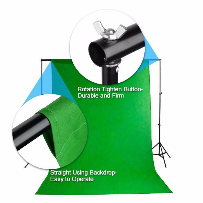 Kit estudio PRO NOVO completo 3 fundos + 2 sombrinhas 1250W EM STOCK !