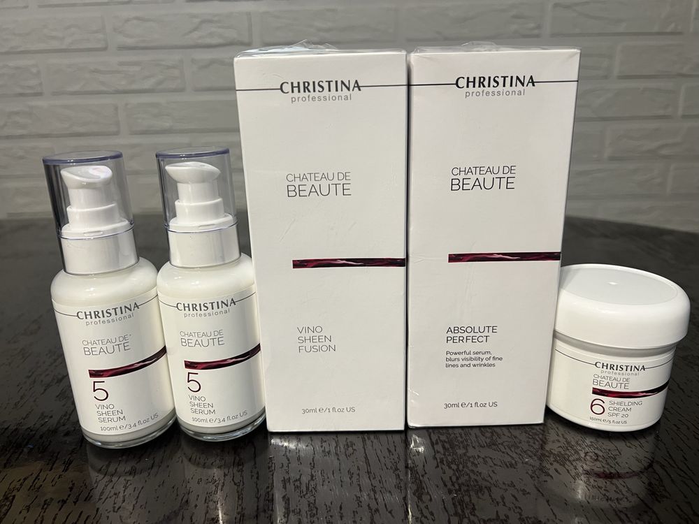 Набори Christina -50% крема,  пілінг, сиворотка, маска