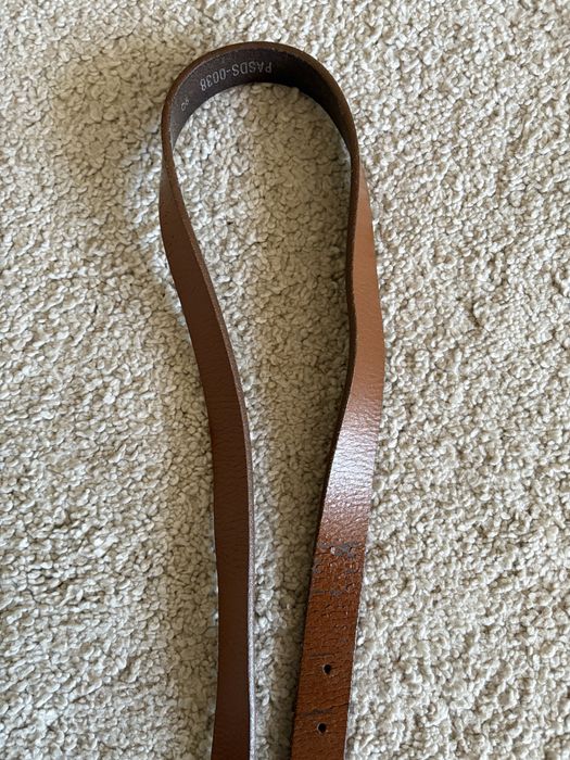 Brązowy klasyczny skórzany pasek damski Ochnik 90