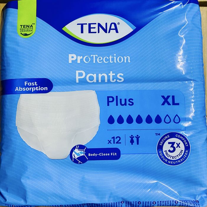 Pieluchomajtki Tena protection Plus XL  8*12 sztuk