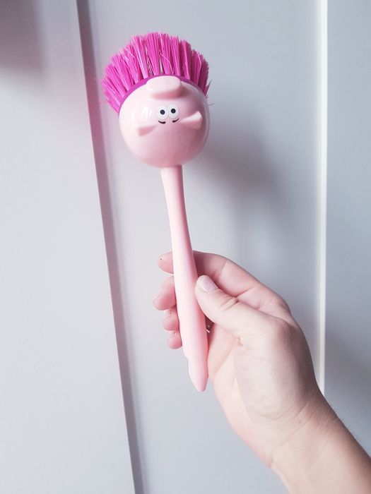 Nowa szczotka do mycia naczyń Świnka