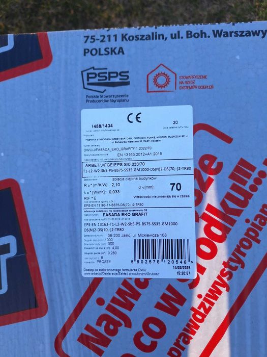 Styropian grafitowy arbet 7 cm