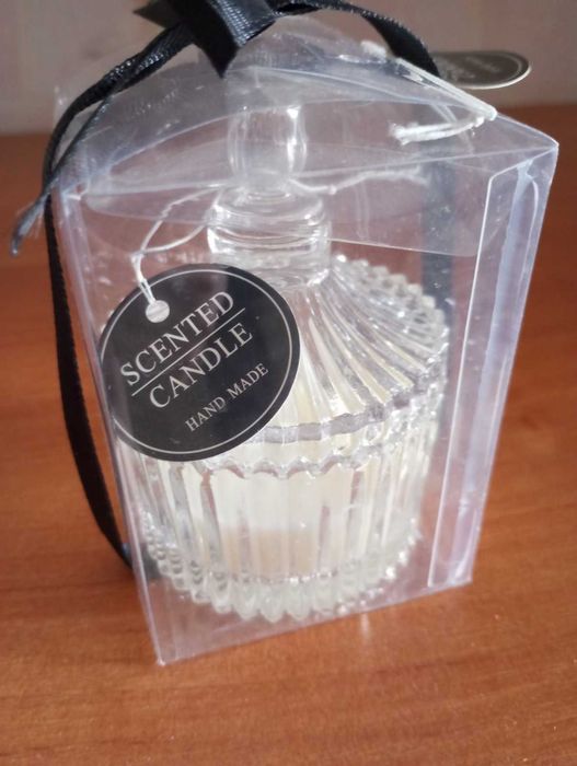 Свічка в скляній колбі з кришкою SCENTED CANDLE