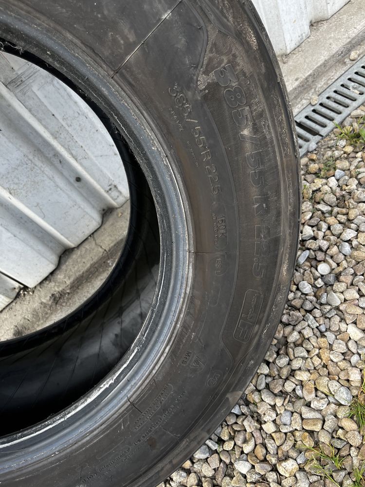 Opona przednia Michelin XLine F z rantem 385/55 R22,5 po naprawie