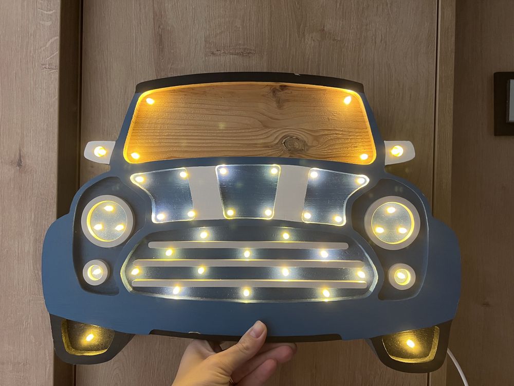 Lampka-autko, samochod, lampka nocna, happy lights, ledy, ozdoba