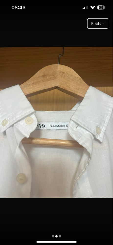 camisa branca ZARA