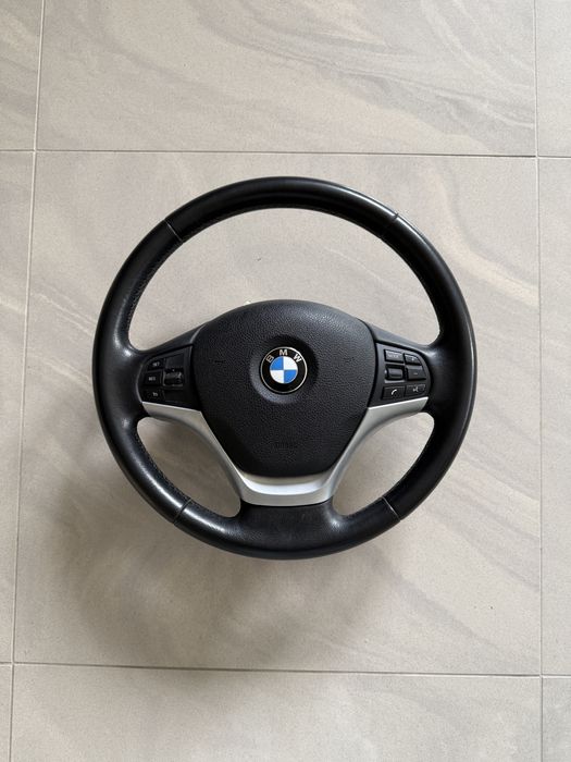 Kierownica multifunkcyjna bmw f30/f31 czarna skorzana skórzana komplet