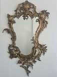 Espelho vintage, moldura em metal