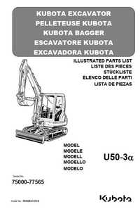 Katalog części KUBOTA U 50-3a