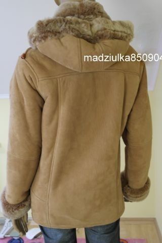 Kożuch naturalny kolor miodowy M/L