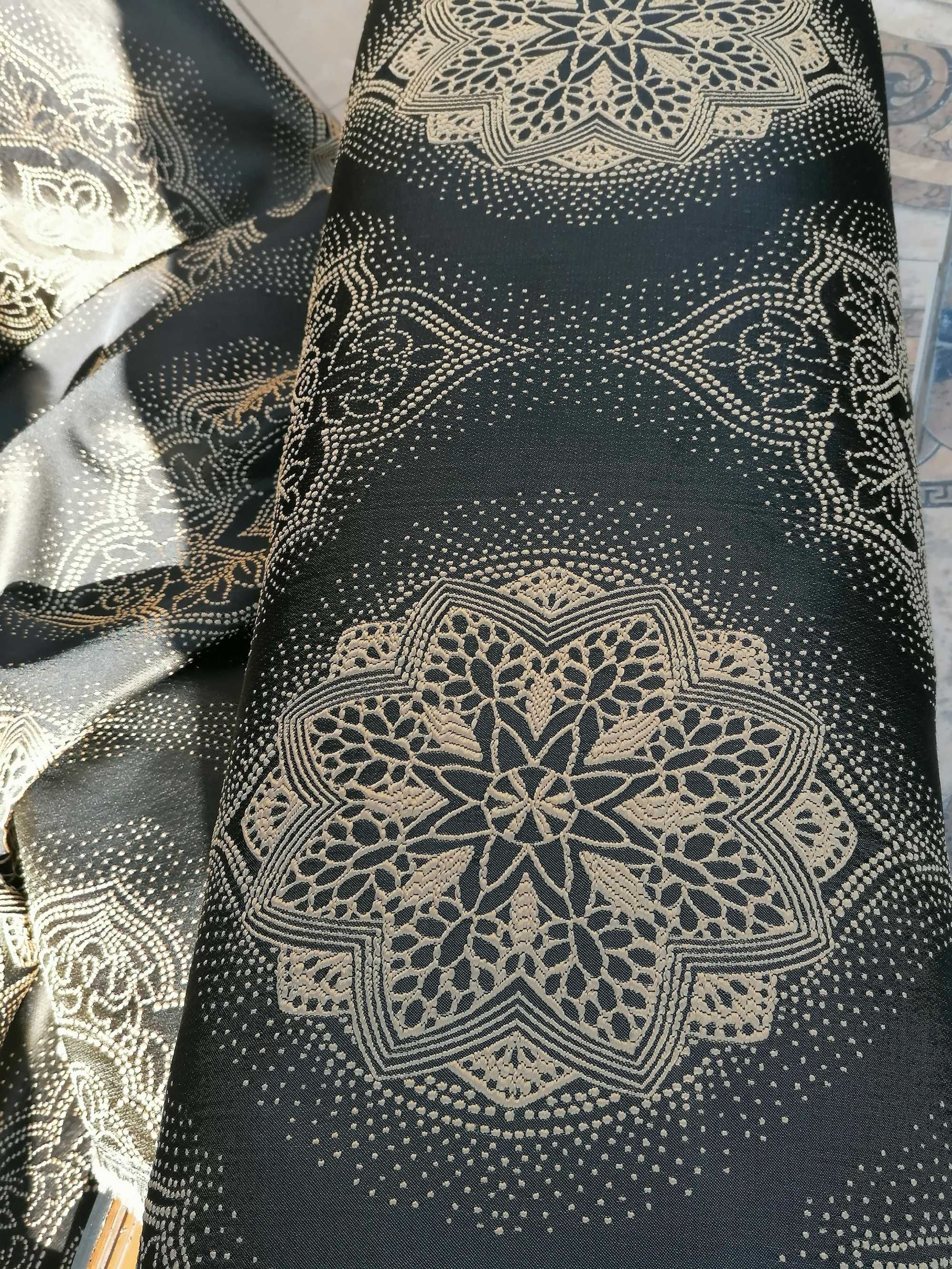 ZASŁONY z metra ORNAMENT haftowany szer 150 cm 2 KOLORY
