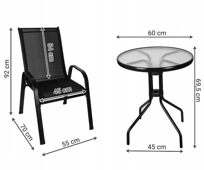 Zestaw mebli ogrodowych meble ogrodowe stolik krzesła