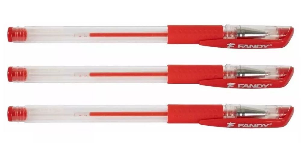 Długopis żelowy Fandy czerwony (12szt). Fandy. Nowy Produkt