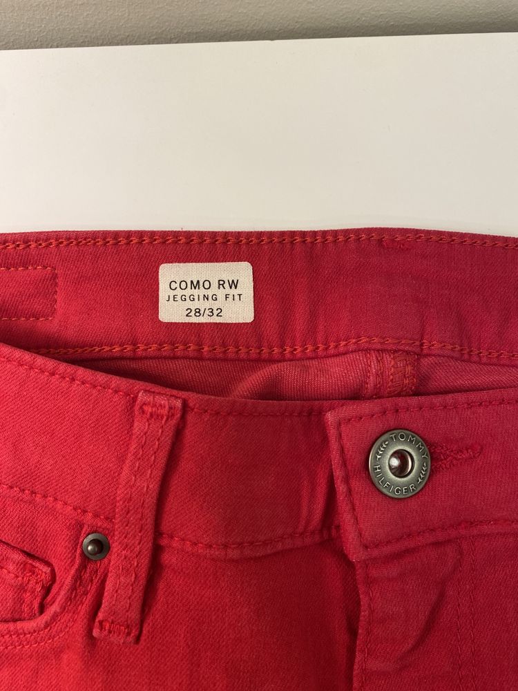 Spodnie czerwone tommy Hilfiger